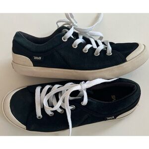Teva Freewheel Corduroy Black Low Sneakers 7.5